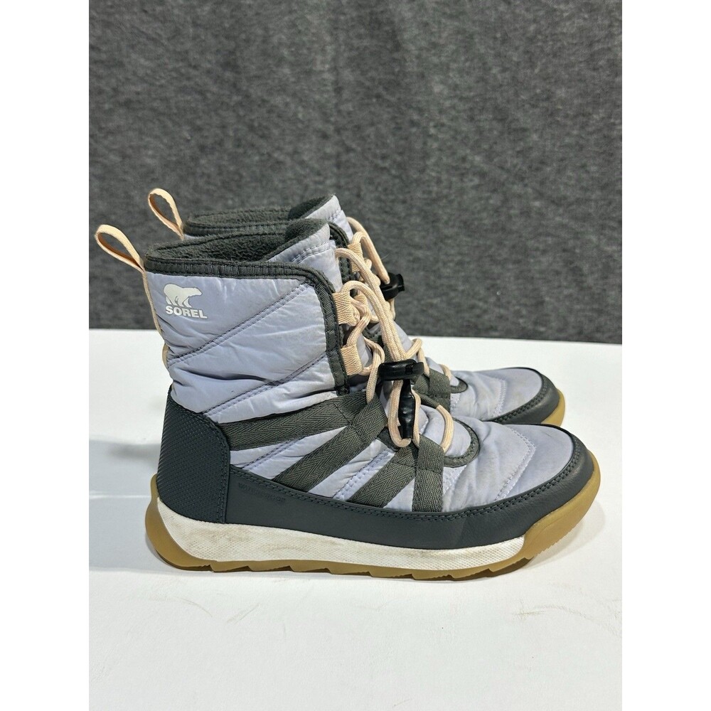 Sorel Youth Size 3 Whitney II Short Lace Winter Boots Black/ Lavender